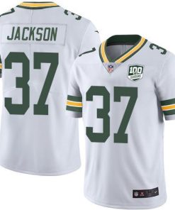 Nike Green Bay Packers #37 Josh Jackson White 100th Season Stitched Vapor Untouchable Limited Jersey