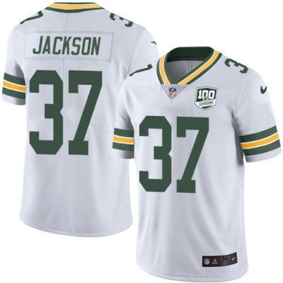 Nike Green Bay Packers #37 Josh Jackson White 100th Season Stitched Vapor Untouchable Limited Jersey