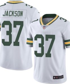 Nike Green Bay Packers #37 Josh Jackson White Stitched Vapor Untouchable Limited Jersey