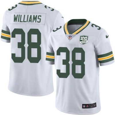 Nike Green Bay Packers #38 Tramon Williams White 100th Season Stitched Vapor Untouchable Limited Jersey