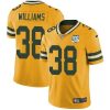 Nike Green Bay Packers #38 Tramon Williams Yellow 100th Season Stitched Limited Rush Jersey
