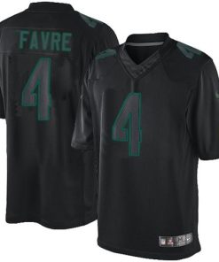 Nike Green Bay Packers #4 Brett Favre Black Stitched Impact Limited Jersey