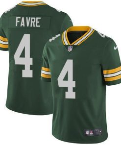Nike Green Bay Packers #4 Brett Favre Green Team Color Stitched Vapor Untouchable Limited Jersey