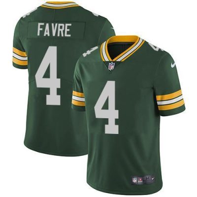 Nike Green Bay Packers #4 Brett Favre Green Team Color Stitched Vapor Untouchable Limited Jersey
