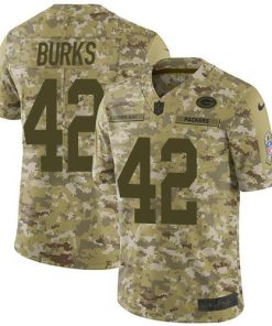 Nike Green Bay Packers #42 Oren Burks Camo Stitched Limited 2018 Salute To Service Jersey