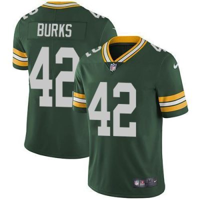 Nike Green Bay Packers #42 Oren Burks Green Team Color Stitched Vapor Untouchable Limited Jersey