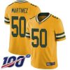 Nike Green Bay Packers #50 Blake Martinez Yellow Stitched Limited Rush 100th Season Jersey