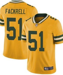 Nike Green Bay Packers #51 Kyler Fackrell Yellow Stitched Limited Rush Jersey
