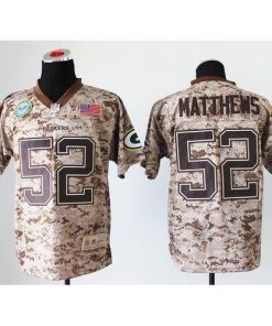 Nike Green Bay Packers #52 Clay Matthews Camo Stitched New Elite USMC Jersey
