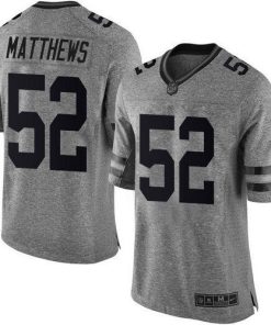 Nike Green Bay Packers #52 Clay Matthews Gray Stitched Limited Gridiron Gray Jersey
