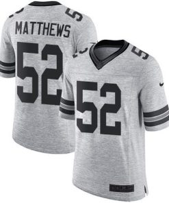 Nike Green Bay Packers #52 Clay Matthews Gray Stitched Limited Gridiron Gray II Jersey