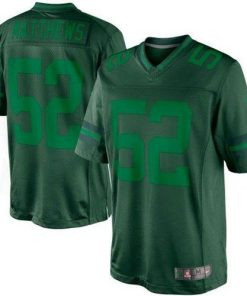 Nike Green Bay Packers #52 Clay Matthews Green Stitched Drenched Limited Jersey