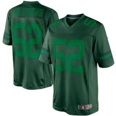 Nike Green Bay Packers #52 Clay Matthews Green Stitched Drenched Limited Jersey