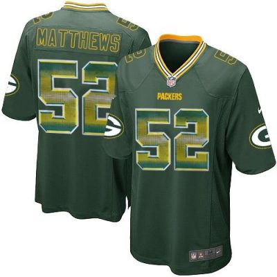 Nike Green Bay Packers #52 Clay Matthews Green Team Color Stitched Limited Strobe Jersey