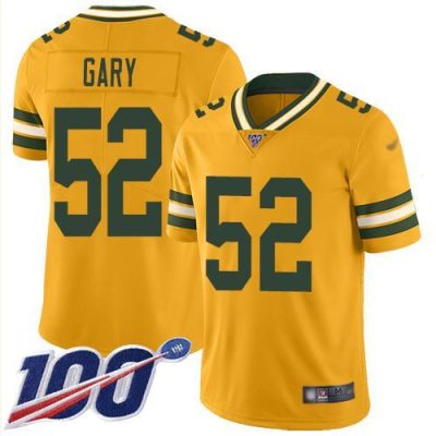 Nike Green Bay Packers #52 Rashan Gary Gold Stitched Limited Inverted Legend 100th Season Jersey