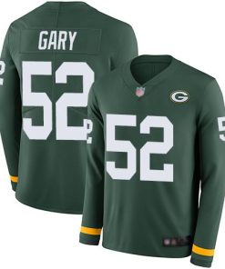Nike Green Bay Packers #52 Rashan Gary Green Team Color Stitched Limited Therma Long Sleeve Jersey