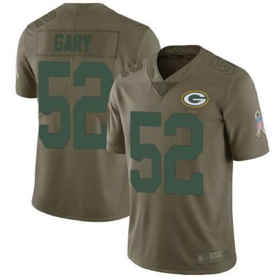 Nike Green Bay Packers #52 Rashan Gary Olive Stitched Limited 2017 Salute To Service Jersey