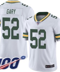 Nike Green Bay Packers #52 Rashan Gary White Stitched 100th Season Vapor Limited Jersey