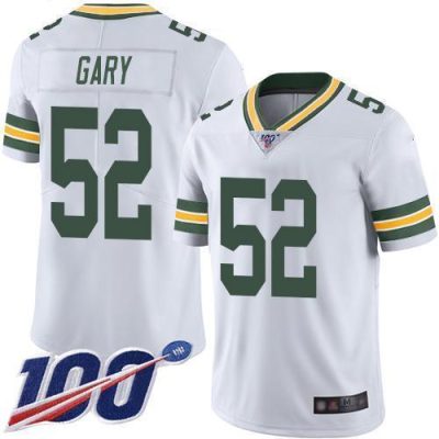 Nike Green Bay Packers #52 Rashan Gary White Stitched 100th Season Vapor Limited Jersey