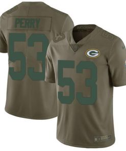 Nike Green Bay Packers #53 Nick Perry Olive Stitched Limited 2017 Salute To Service Jersey