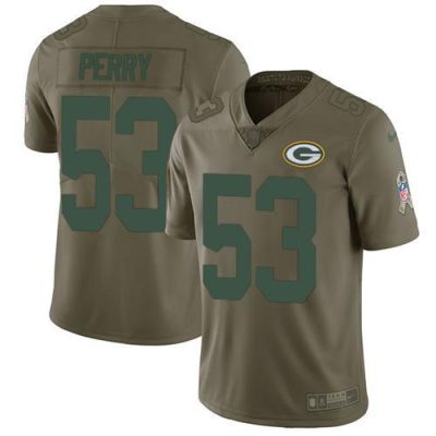 Nike Green Bay Packers #53 Nick Perry Olive Stitched Limited 2017 Salute To Service Jersey