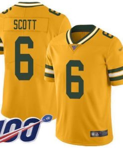 Nike Green Bay Packers #6 JK Scott Gold Stitched Limited Inverted Legend 100th Season Jersey