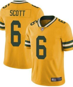 Nike Green Bay Packers #6 JK Scott Yellow Stitched Limited Rush Jersey
