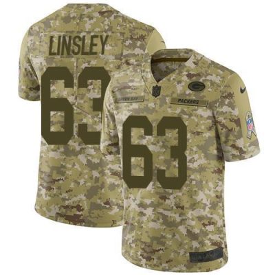 Nike Green Bay Packers #63 Corey Linsley Camo Stitched Limited 2018 Salute To Service Jersey