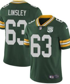 Nike Green Bay Packers #63 Corey Linsley Green Team Color 100th Season Stitched Vapor Untouchable Limited Jersey