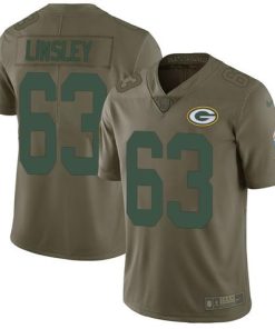 Nike Green Bay Packers #63 Corey Linsley Olive Stitched Limited 2017 Salute To Service Jersey