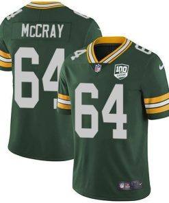 Nike Green Bay Packers #64 Justin McCray Green Team Color 100th Season Stitched Vapor Untouchable Limited Jersey