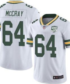 Nike Green Bay Packers #64 Justin McCray White 100th Season Stitched Vapor Untouchable Limited Jersey