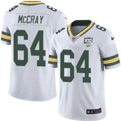 Nike Green Bay Packers #64 Justin McCray White 100th Season Stitched Vapor Untouchable Limited Jersey