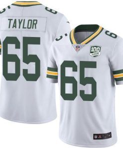 Nike Green Bay Packers #65 Lane Taylor White 100th Season Stitched Vapor Untouchable Limited Jersey
