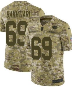 Nike Green Bay Packers #69 David Bakhtiari Camo Stitched Limited 2018 Salute To Service Jersey