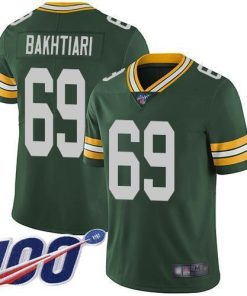 Nike Green Bay Packers #69 David Bakhtiari Green Team Color Stitched 100th Season Vapor Limited Jersey