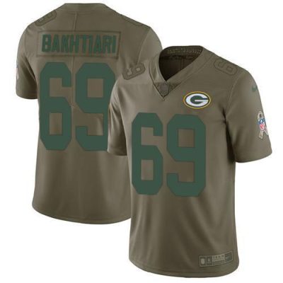 Nike Green Bay Packers #69 David Bakhtiari Olive Stitched Limited 2017 Salute To Service Jersey