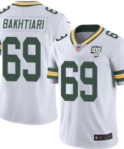 Nike Green Bay Packers #69 David Bakhtiari White 100th Season Stitched Vapor Untouchable Limited Jersey
