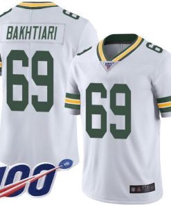 Nike Green Bay Packers #69 David Bakhtiari White Stitched 100th Season Vapor Limited Jersey