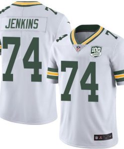 Nike Green Bay Packers #74 Elgton Jenkins White 100th Season Stitched Vapor Untouchable Limited Jersey