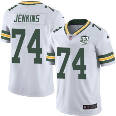 Nike Green Bay Packers #74 Elgton Jenkins White 100th Season Stitched Vapor Untouchable Limited Jersey