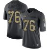 Nike Green Bay Packers #76 Mike Daniels Black Stitched Limited 2016 Salute To Service Jersey