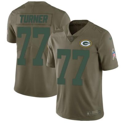 Nike Green Bay Packers #77 Billy Turner Olive Stitched Limited 2017 Salute To Service Jersey