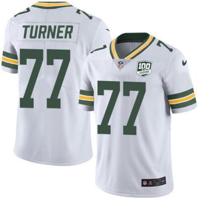 Nike Green Bay Packers #77 Billy Turner White 100th Season Stitched Vapor Untouchable Limited Jersey