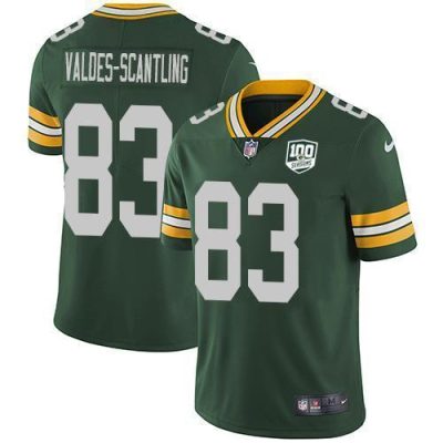 Nike Green Bay Packers #83 Marquez Valdes-Scantling Green Team Color 100th Season Stitched Vapor Untouchable Limited Jersey