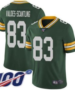 Nike Green Bay Packers #83 Marquez Valdes-Scantling Green Team Color Stitched 100th Season Vapor Limited Jersey