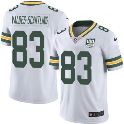 Nike Green Bay Packers #83 Marquez Valdes-Scantling White 100th Season Stitched Vapor Untouchable Limited Jersey