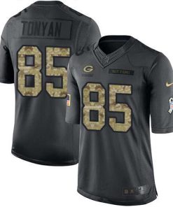 Nike Green Bay Packers #85 Robert Tonyan Black Stitched Limited 2016 Salute to Service Jersey