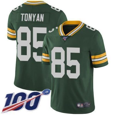 Nike Green Bay Packers #85 Robert Tonyan Green Team Color Stitched 100th Season Vapor Untouchable Limited Jersey