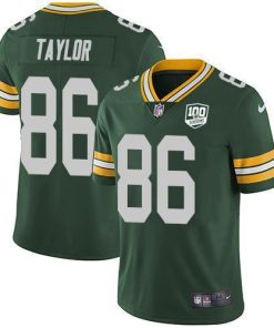 Nike Green Bay Packers #86 Malik Taylor Green Team Color 100th Season Stitched Vapor Untouchable Limited Jersey